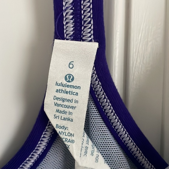 Lululemon Power Y Purple Racer Back Tank Top Size 6 - Picture 3 of 5